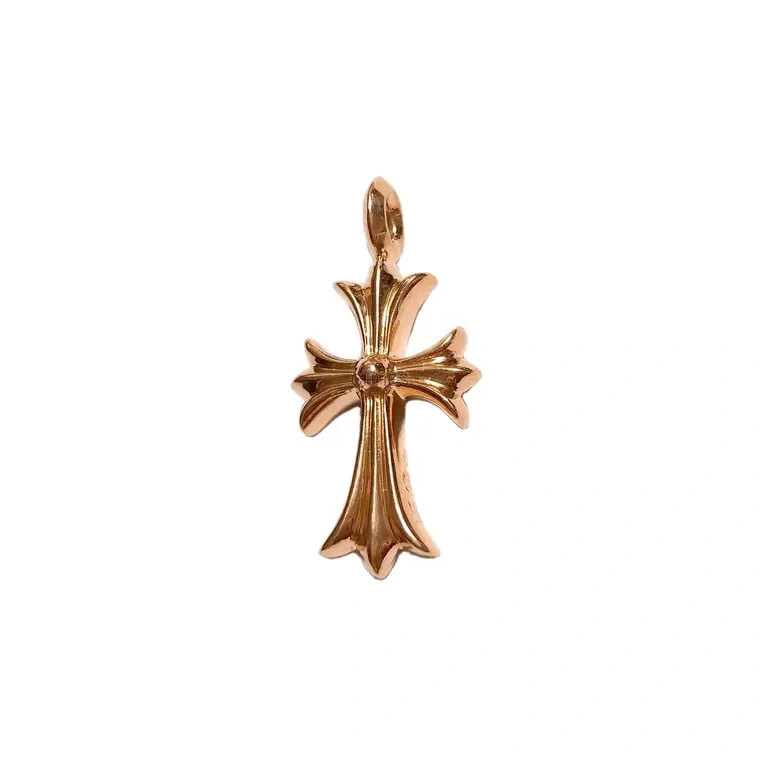 Chrome hearts 克罗心 22K黄金粉宝石Tiny十字架