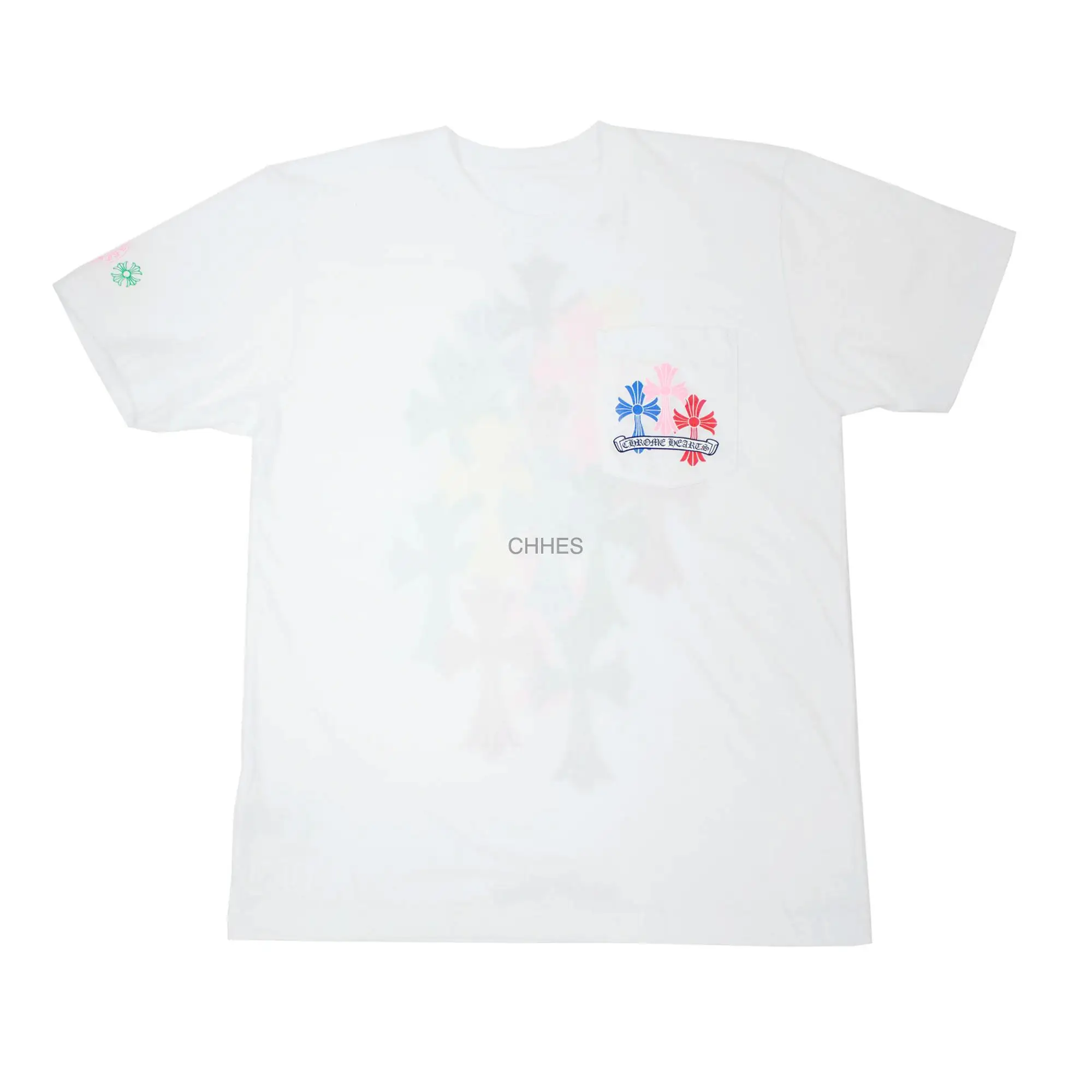 克罗心 彩色十字架群坟墓/葬墓白色TEE