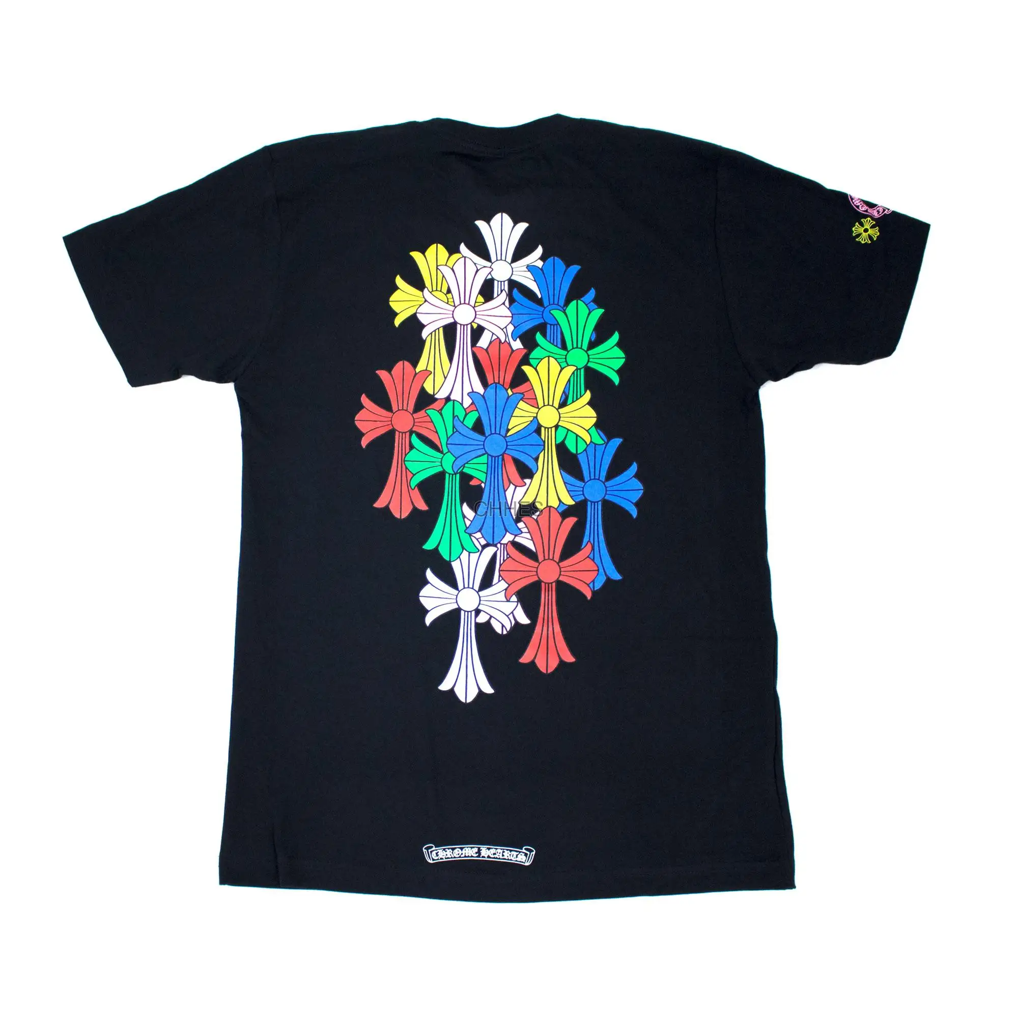 Chrome hearts 克罗心 彩色十字架群坟墓/葬墓黑色TEE