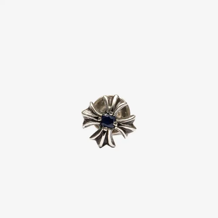 Chrome hearts 克罗心 小号十字花蓝宝石耳钉