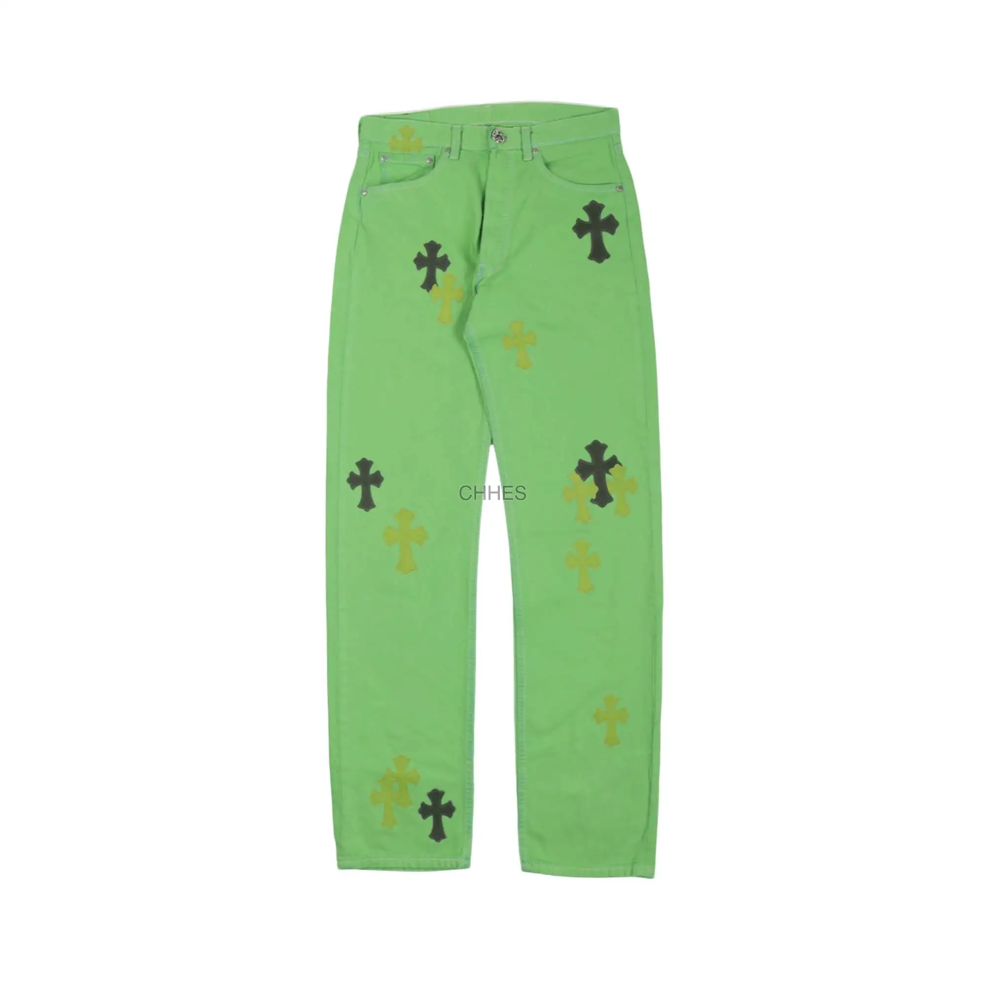 Chrome hearts 克罗心 Matty Boy Sex Records 复古 Levi\'s 绿色牛仔裤