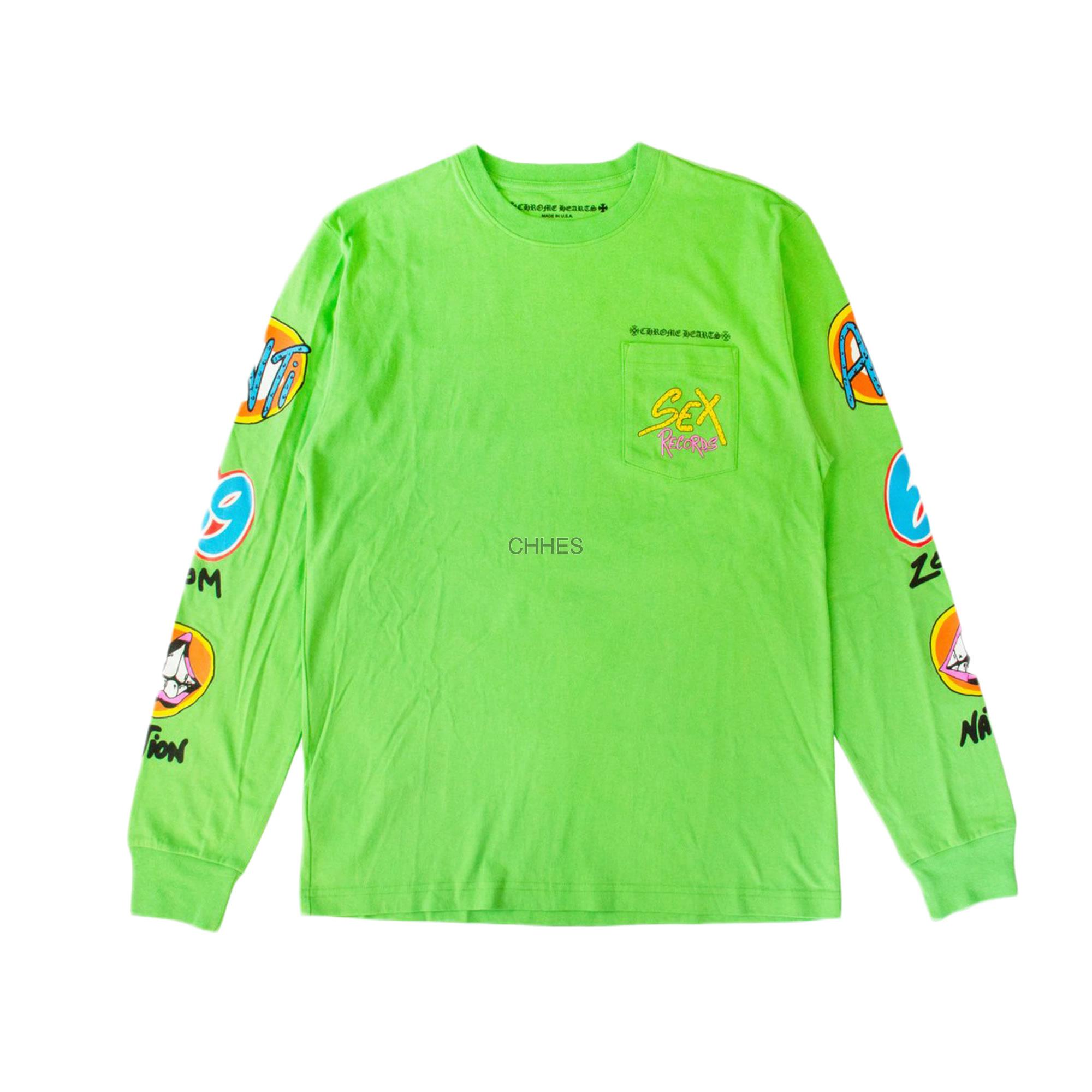 CHROME HEARTS 克罗心Matty Boy Sex Records绿色长袖TEE - CHHES CHROME HEARTS 克罗心Matty Boy Sex Records绿色长袖TEE - CHHES