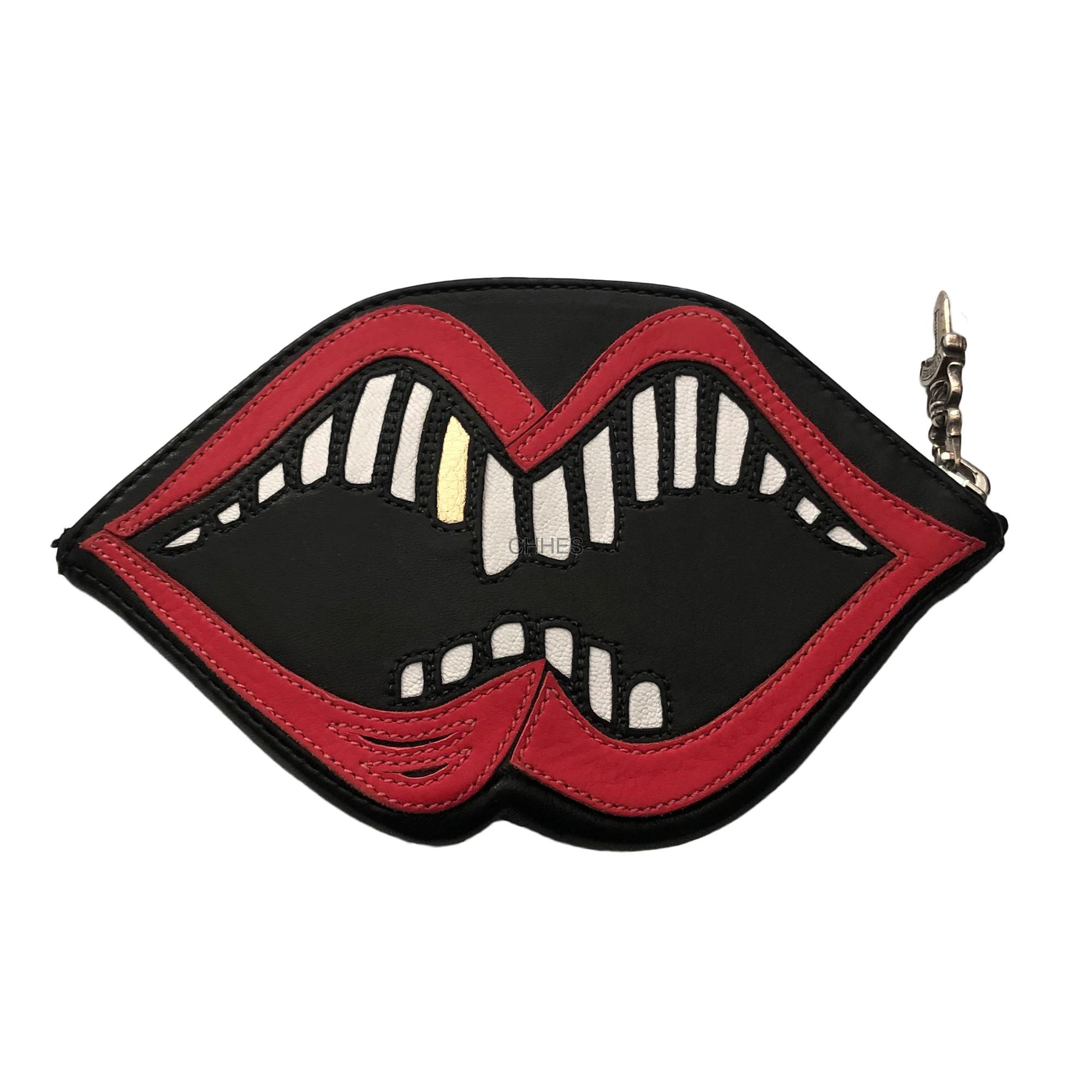 CHROME HEARTS 克罗心Matty Boy Chomper 大嘴皮革钱包- CHHES