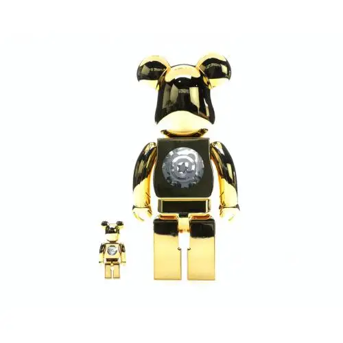 Bearbrick Atmos Gold Chrome 100% & 400% Set