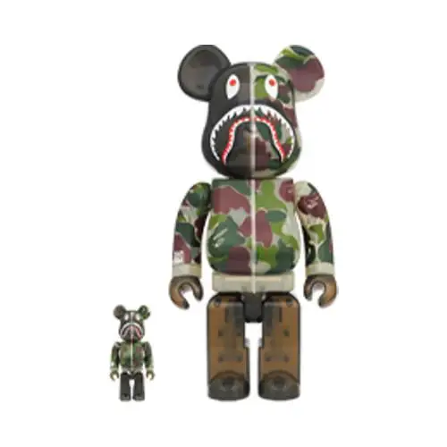 Bearbrick x BAPE ABC Camo Shark 100% & 400% Set