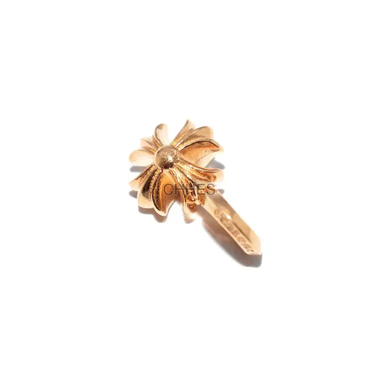 Chrome hearts 克罗心 22K黄金MINI十字花STACK吊坠