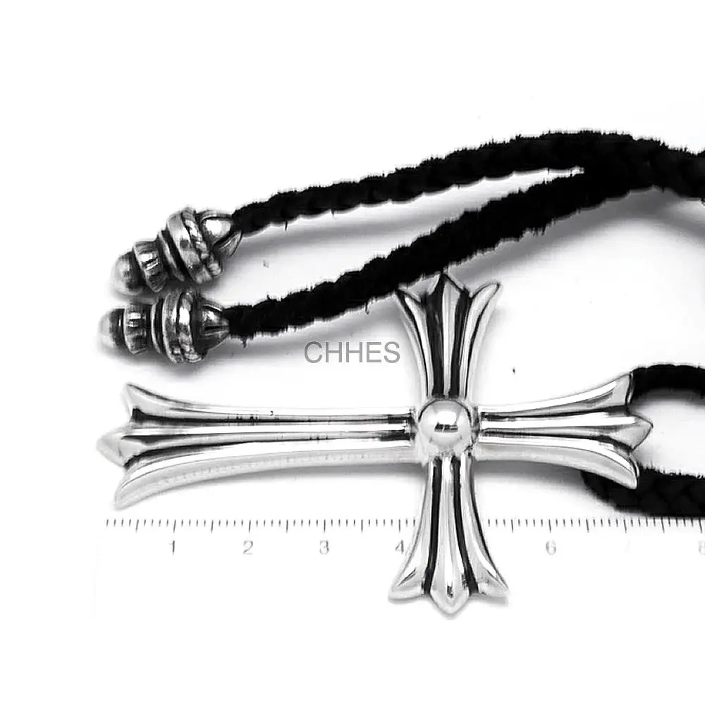 Chrome hearts 克罗心 经典大十字架皮绳项链套装