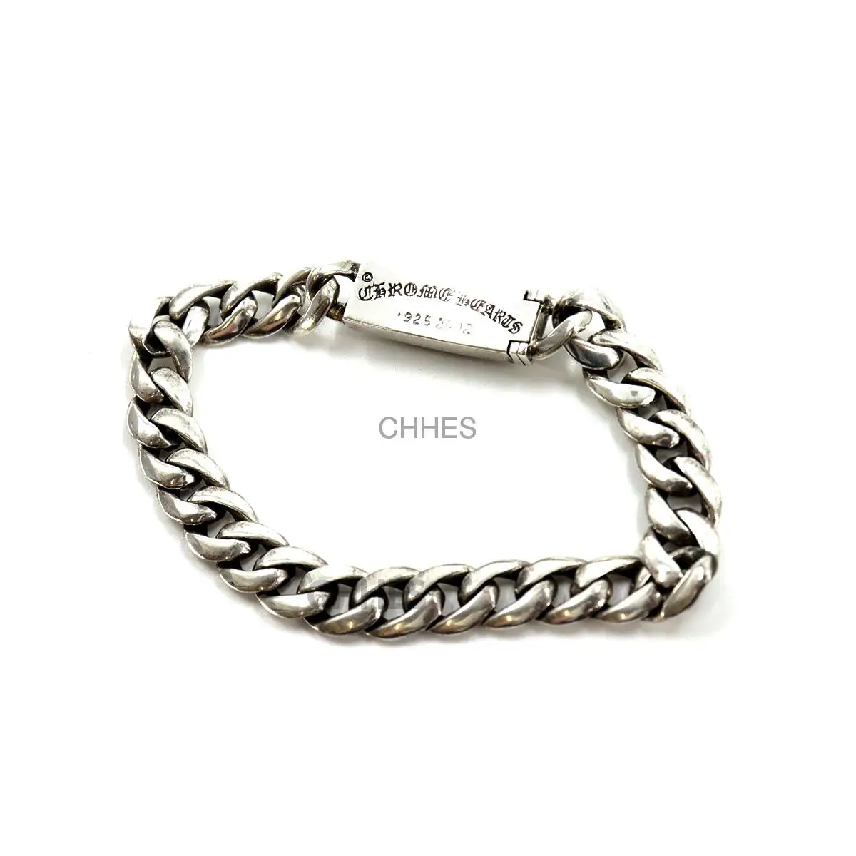 Chrome hearts 克罗心 长十字花红宝石窄版ID手链手链