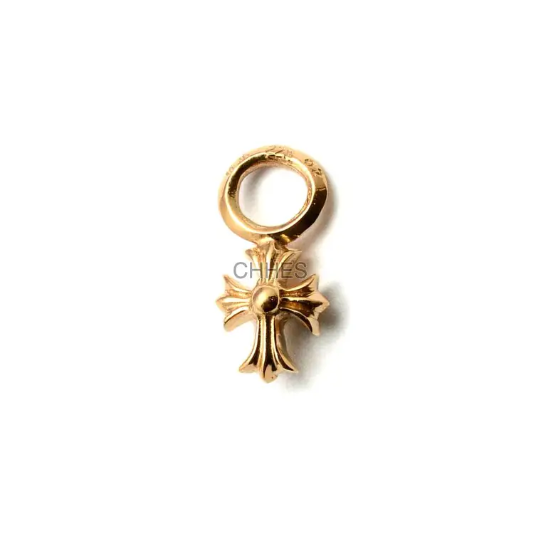 Chrome hearts 克罗心 22K黄金MINI短十字架吊坠