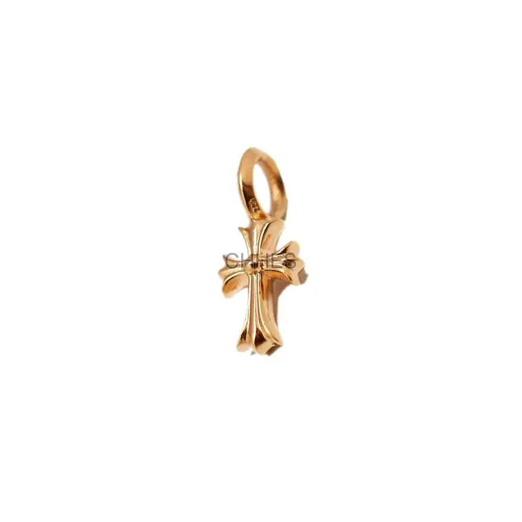 Chrome hearts 克罗心 22K黄金MINI十字架吊坠