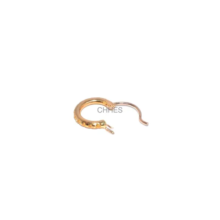Chrome hearts 克罗心 22K金圆形小十字耳钉