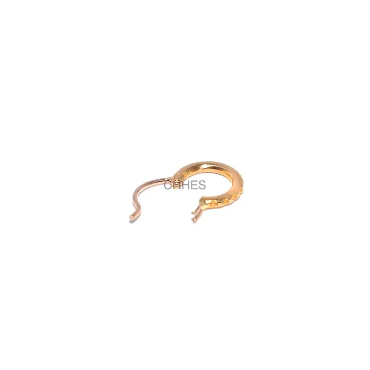 Chrome hearts 克罗心 22K金圆形小十字耳钉