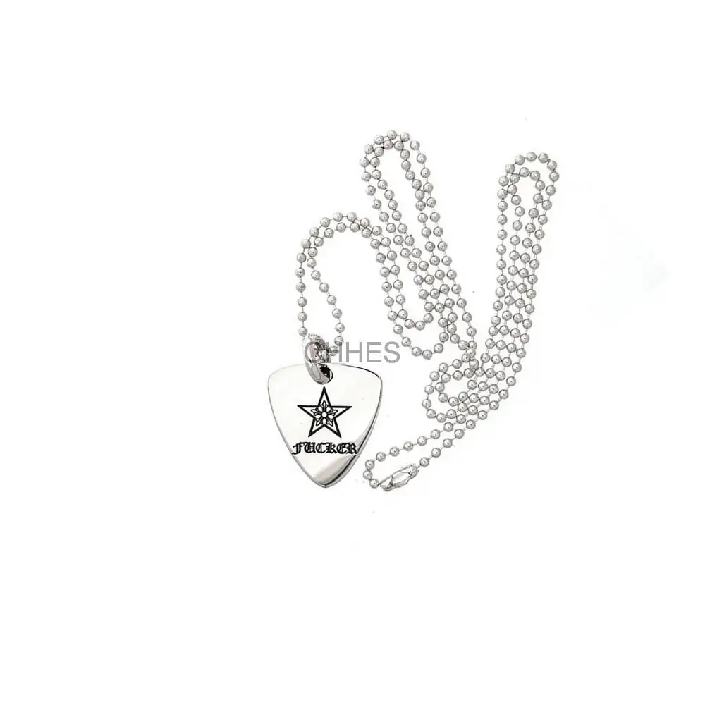 Chrome hearts 星星Star Fucker吉他拨片吊坠/项链