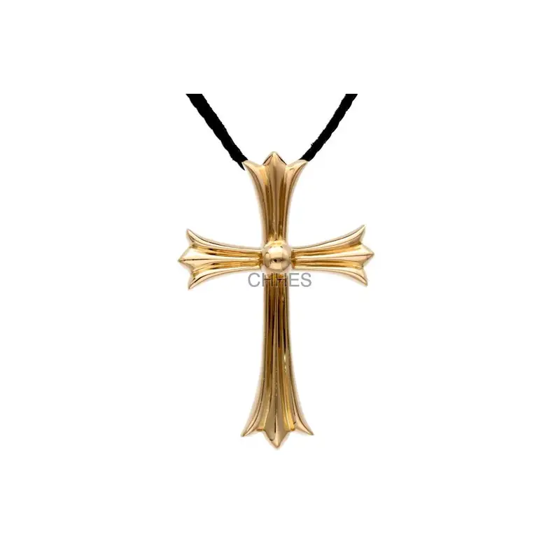 Chrome hearts 克罗心 22K金大十字架皮绳项链套装