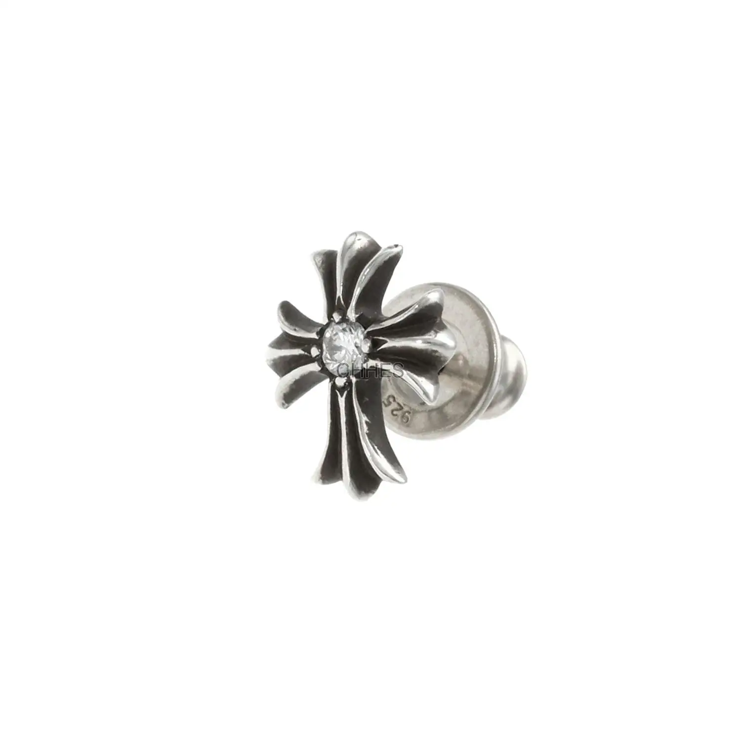 Chrome hearts 克罗心 短十字架钻石耳钉