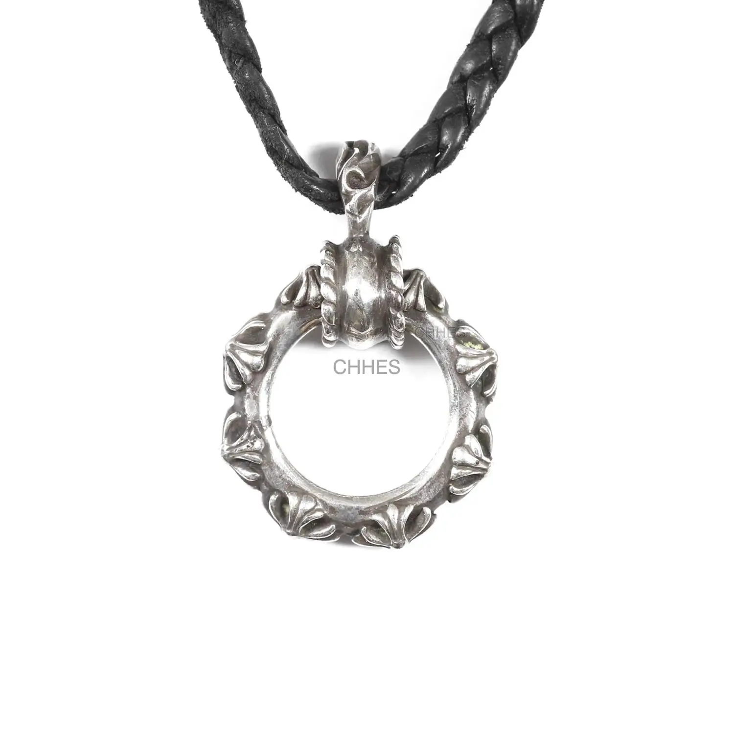 Chrome hearts 克罗心 SBT全十字架图腾戒指吊坠皮绳项链