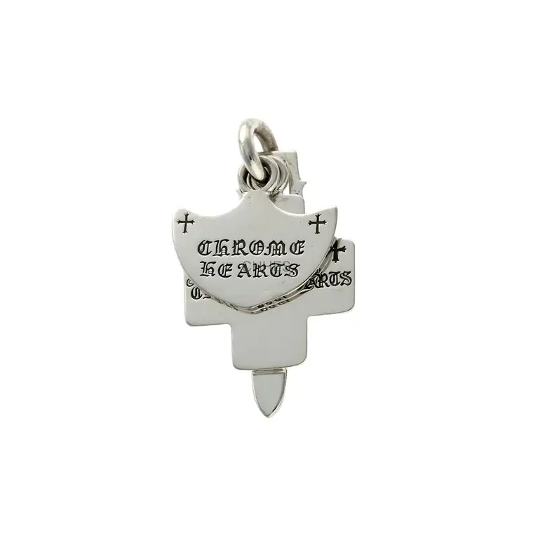 Chrome hearts 克罗心 十字架扇形匕首三合一组合项链/吊坠