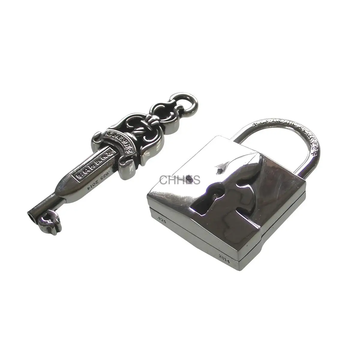 Chrome hearts 克罗心 燕尾锁和匕首宝剑情侣吊坠/钥匙链