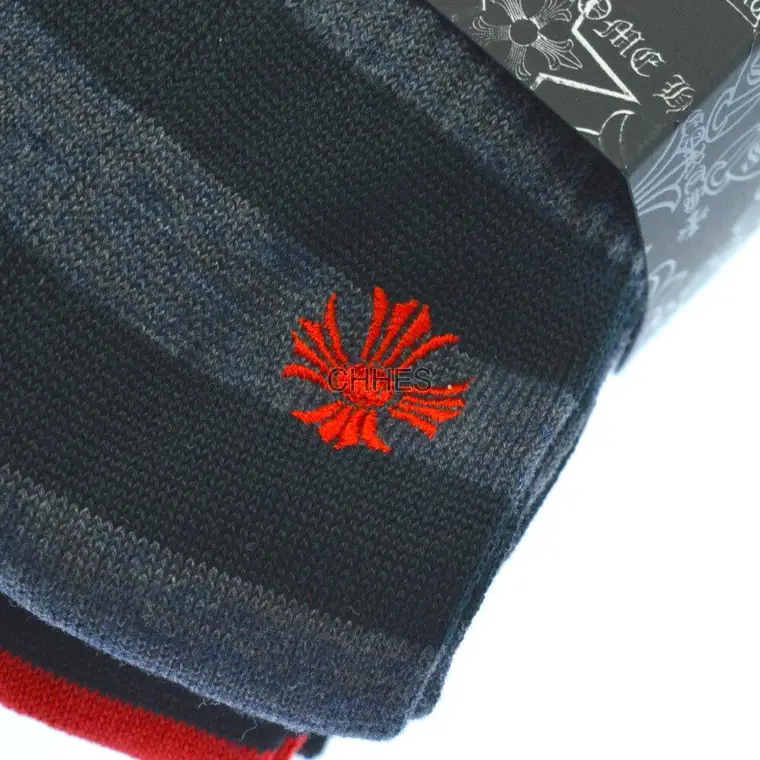 Chrome hearts 克罗心 白红灰三色条纹棉袜套装