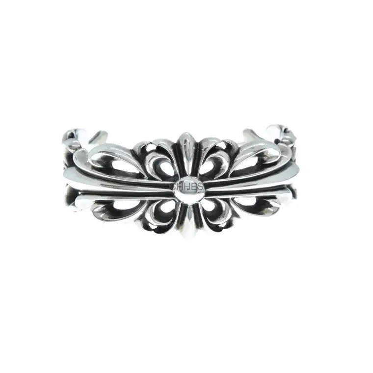 Chrome hearts 克罗心 开口双十字花大手镯