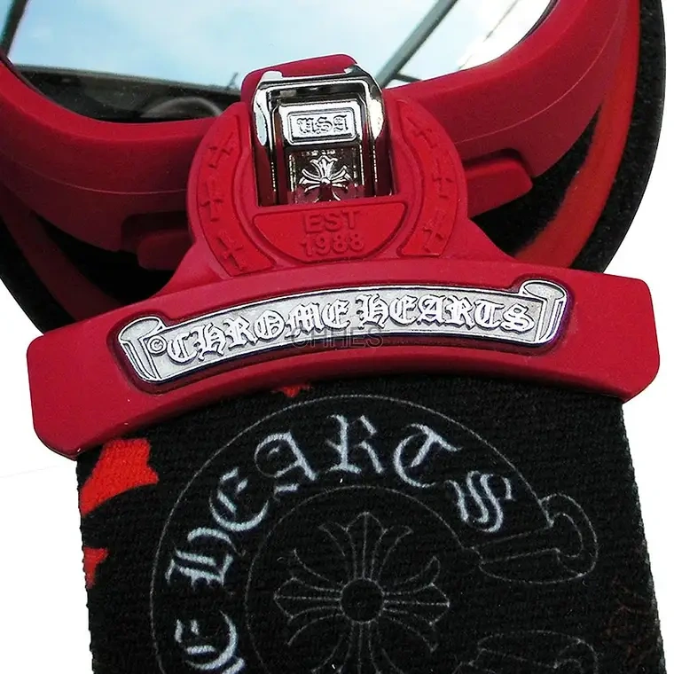 Chrome hearts 克罗心 SKI GOGGLES SILVER M0RNING 红色滑雪镜