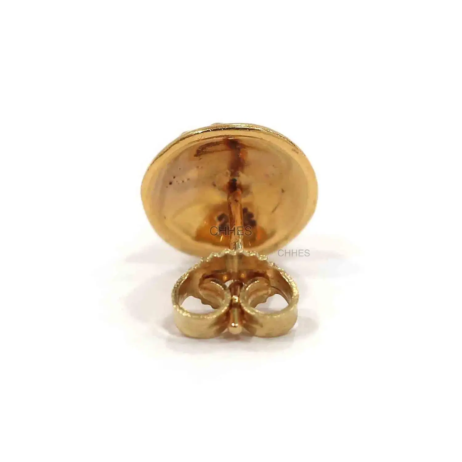 Chrome hearts 克罗心 22K黄金圆形十字花钻石耳钉