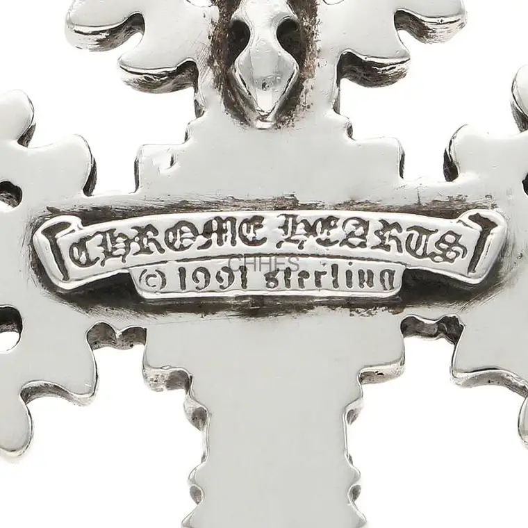 Chrome hearts 克罗心 Filigree大号火焰十字架皮绳项链