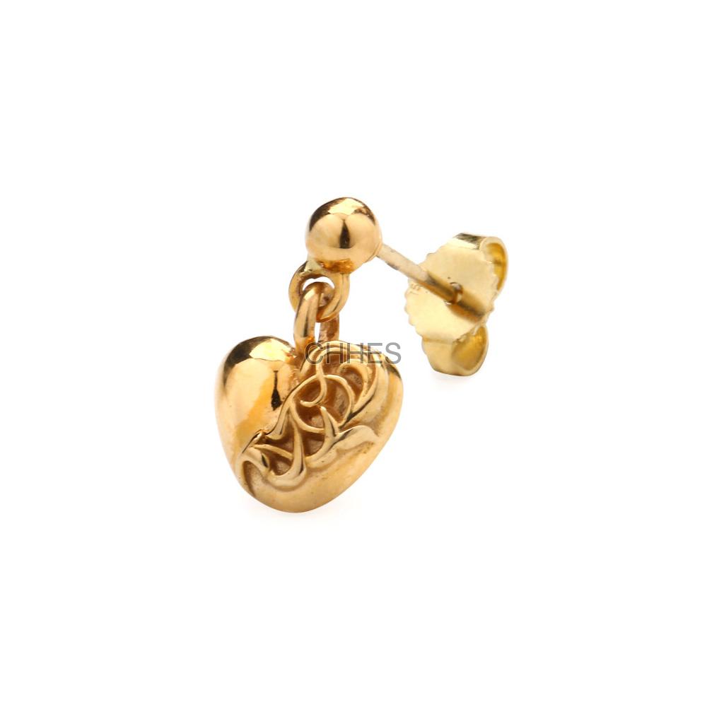 CHROME HEARTS Chrome hearts 克罗心22K黄金心形耳坠- CHHES