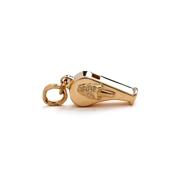Chrome hearts 克罗心 小号22K黄金匕首/宝剑口哨吊坠