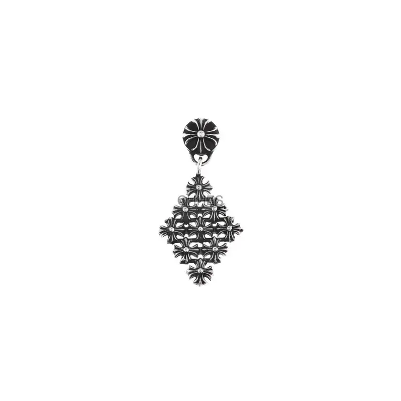 Chrome hearts 克罗心 菱形十字花链式组合耳环