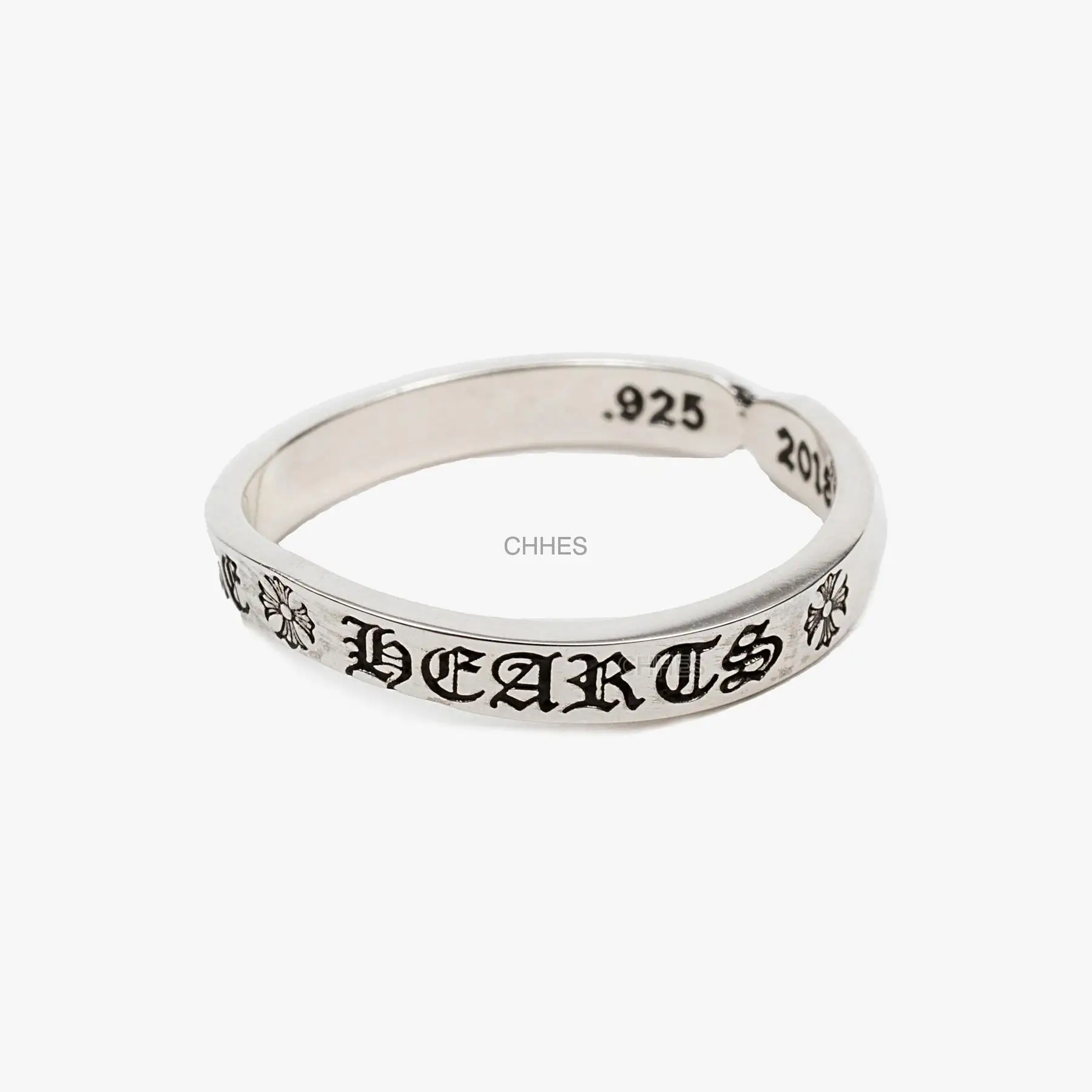 Chrome hearts 克罗心 字母十字花心形戒指