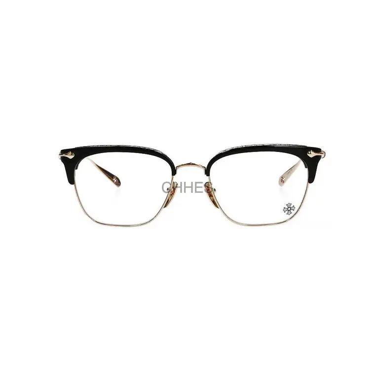 Chrome hearts 克罗心 SLUN TRADICTION I黑色半框金色光学镜