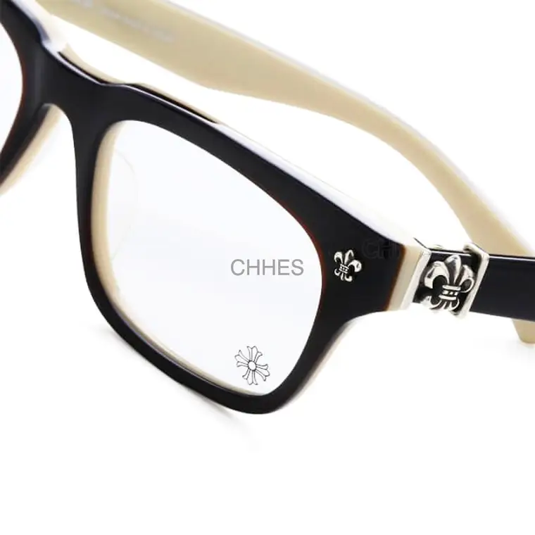 Chrome hearts 克罗心 GITTIN ANY黑白双拼银色光学镜