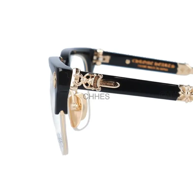 Chrome hearts 克罗心 EVAGILIST 半框黑金光学镜