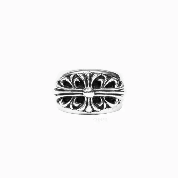 Chromehearts 克罗心 窄版十字花守护者Floral戒指