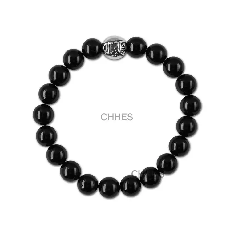 Chromehearts 克罗心 10MM 黑曜石CH单球手链