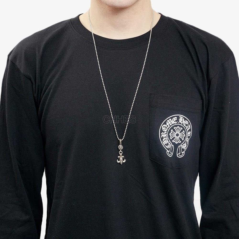CHROME HEARTSシングルボール、童軍花ペンダント CHROME HEARTS 克罗心单球童军花吊坠/项链- CHHES