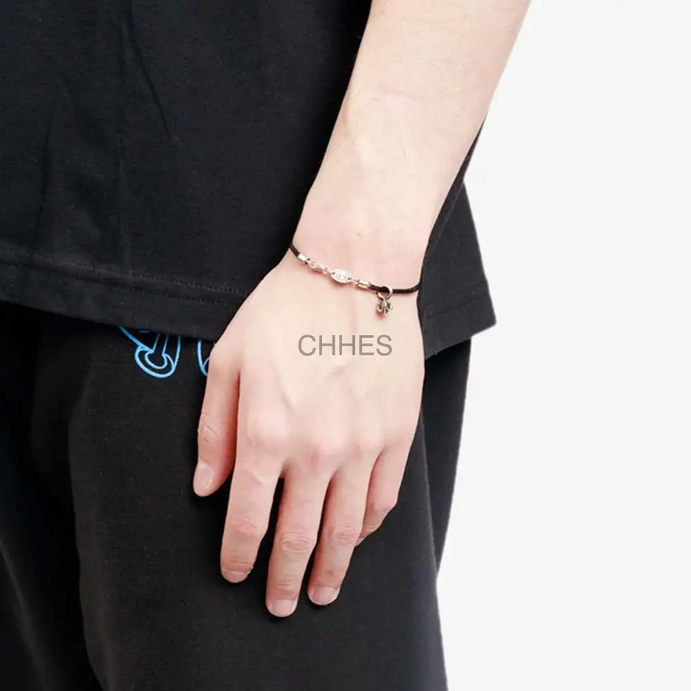 Chrome hearts 克罗心 童军花吊坠黑手绳