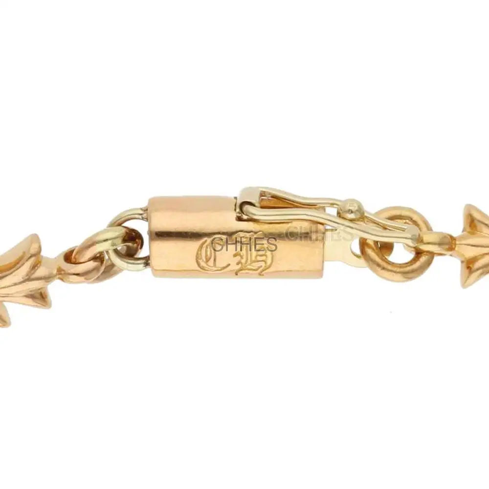 Chrome hearts 克罗心 22K黄金TINY E 十字架手链
