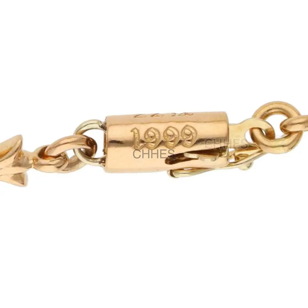 Chrome hearts 克罗心 22K黄金TINY E 十字架手链