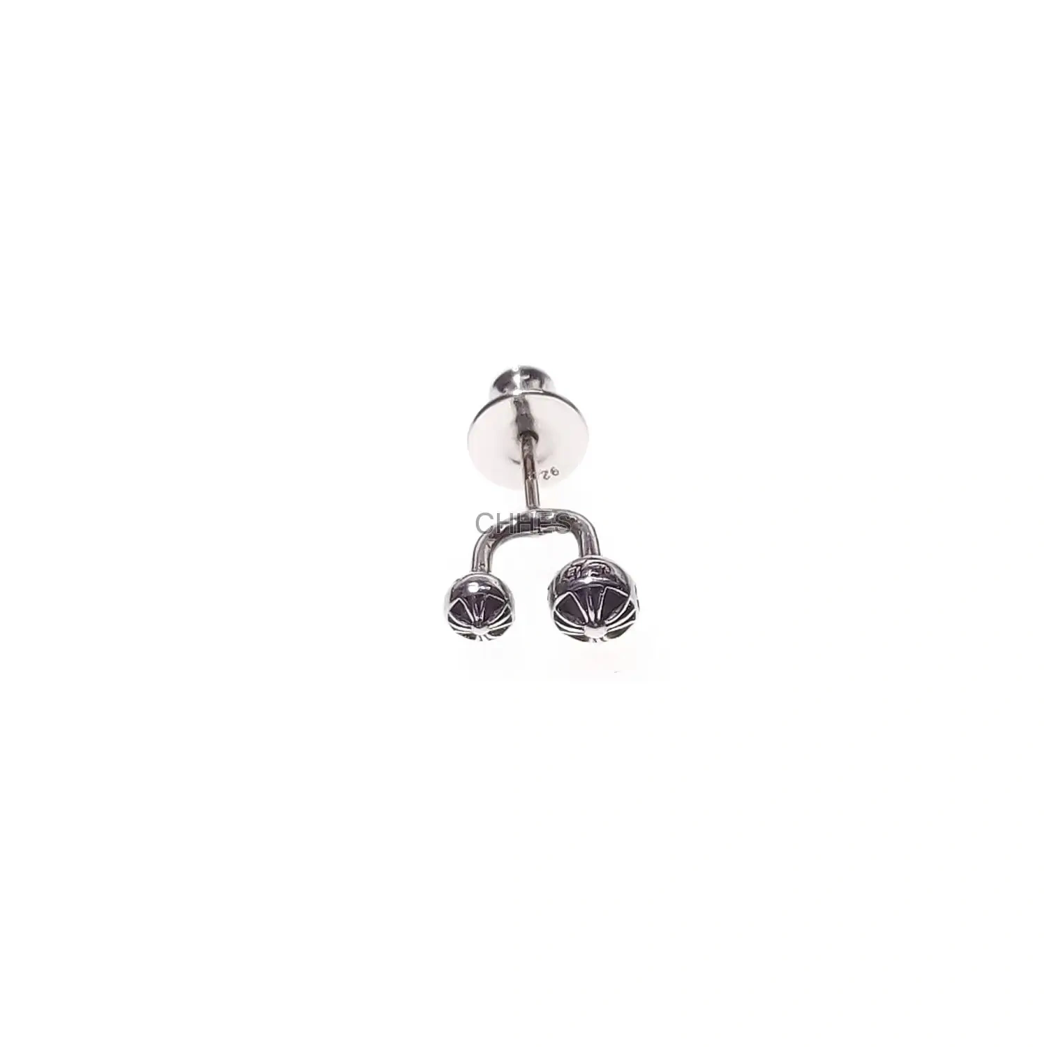 Chrome hearts 克罗心 双十字花字母球耳钉