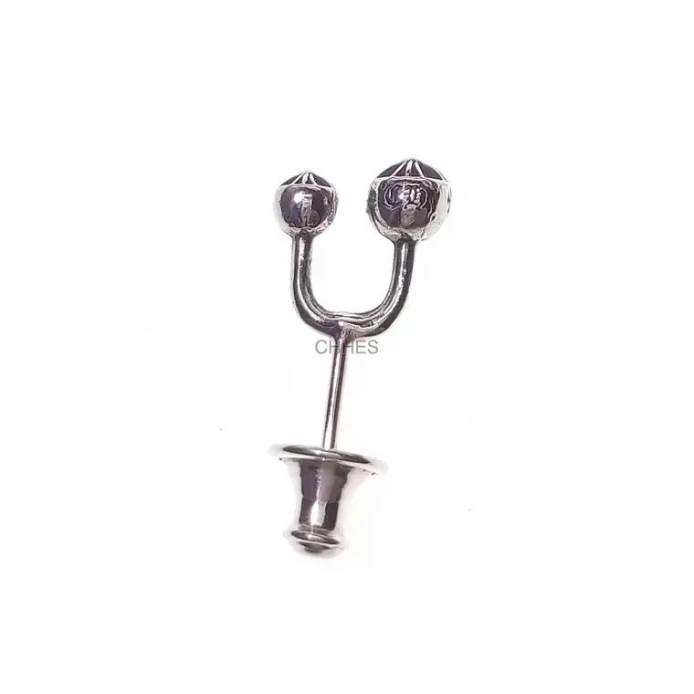 Chrome hearts 克罗心 双十字花字母球耳钉