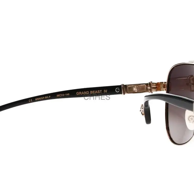 Chrome hearts 克罗心[GRAND BEAST IV]双桥黑金太阳镜