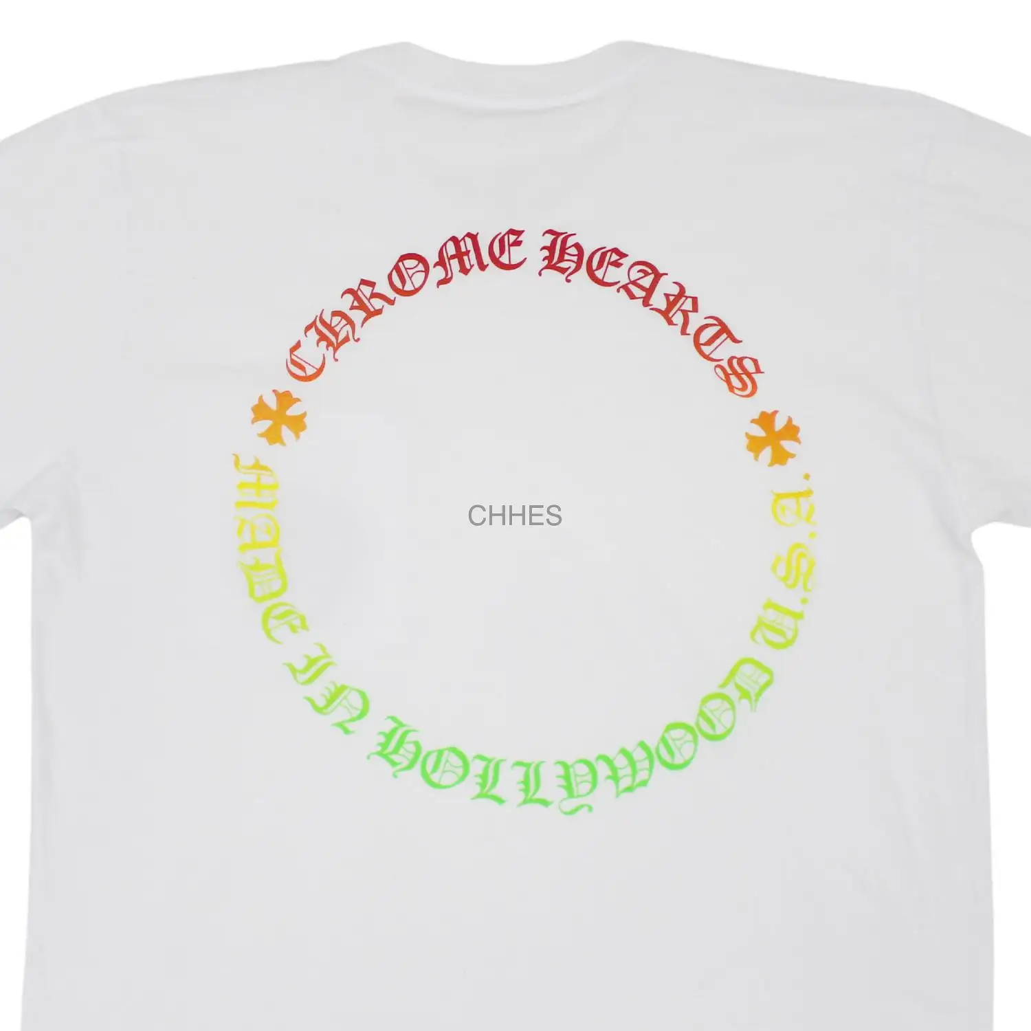 Chrome hearts 圆圈渐变字母白色短袖T恤