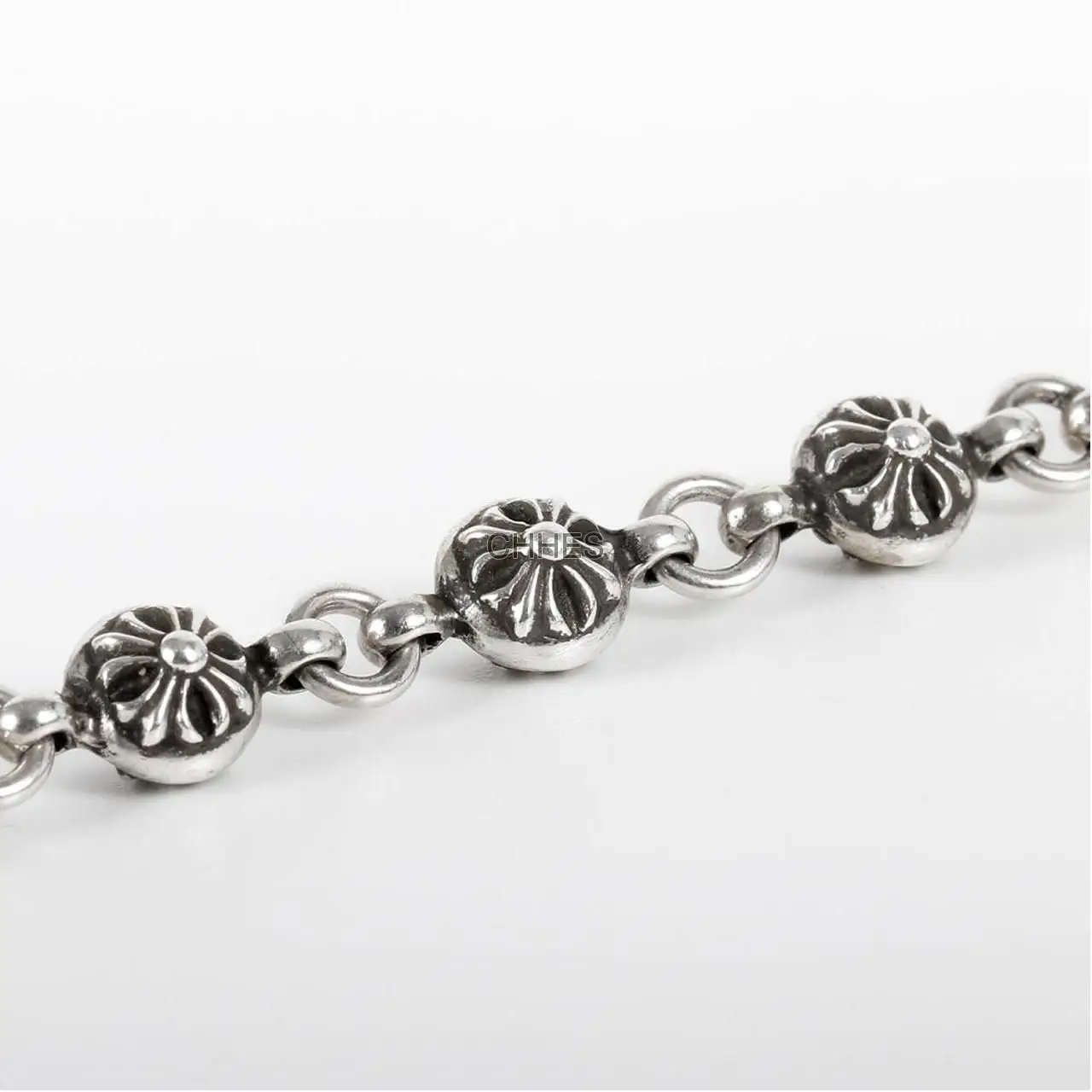 Chrome hearts 克罗心 十字花球#2带十字架吊坠手链