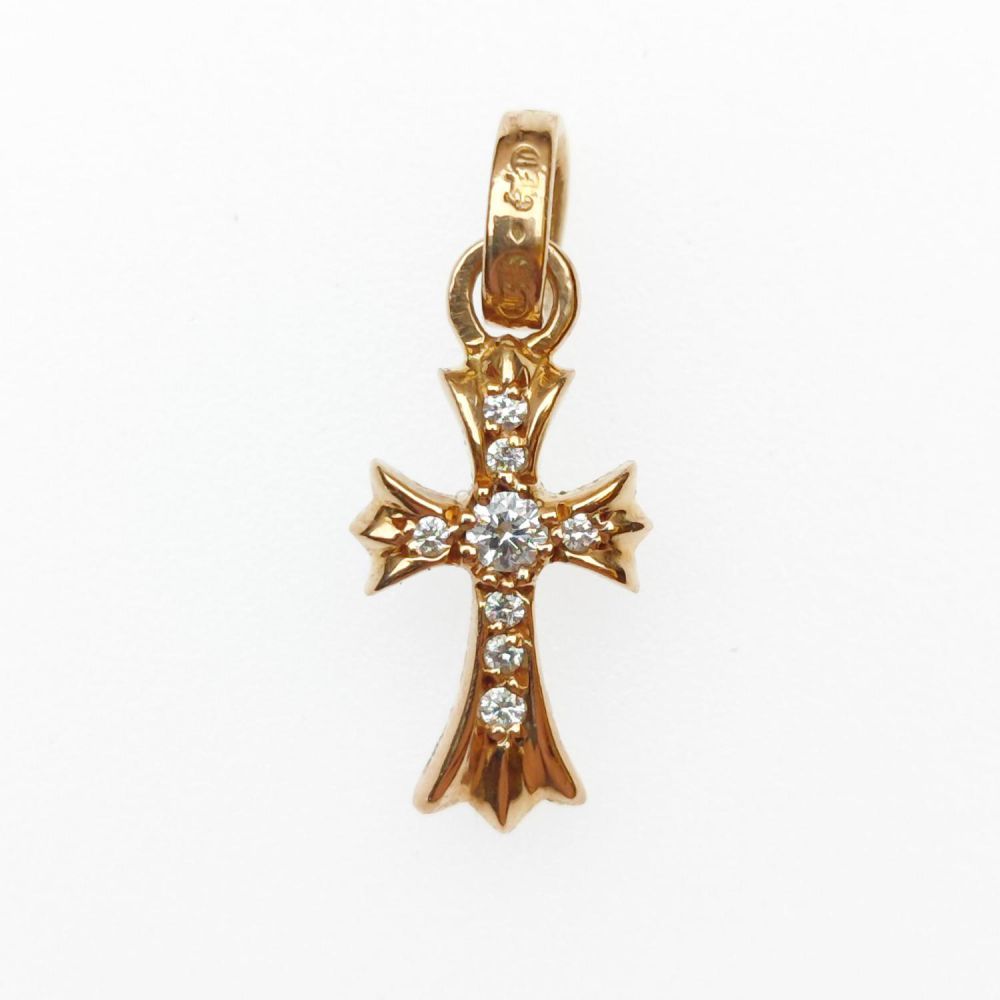 Chrome Hearts 22Kゴールド ダイヤ埋め込み Babyfat Cros【正規品