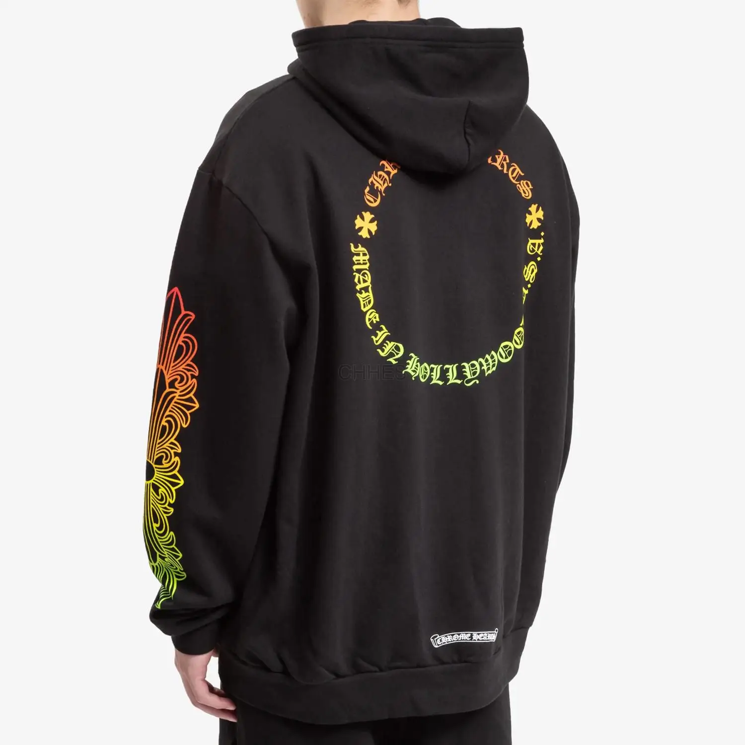Chrome hearts 克罗心 圆圈渐变字母拉链卫衣