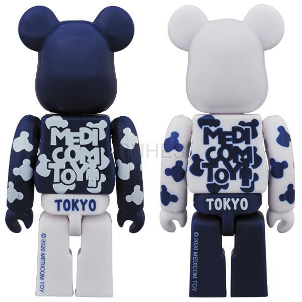 BEARBRICK 积木熊BE@RBRICK Happi Tokyo 海军蓝／白- CHHES