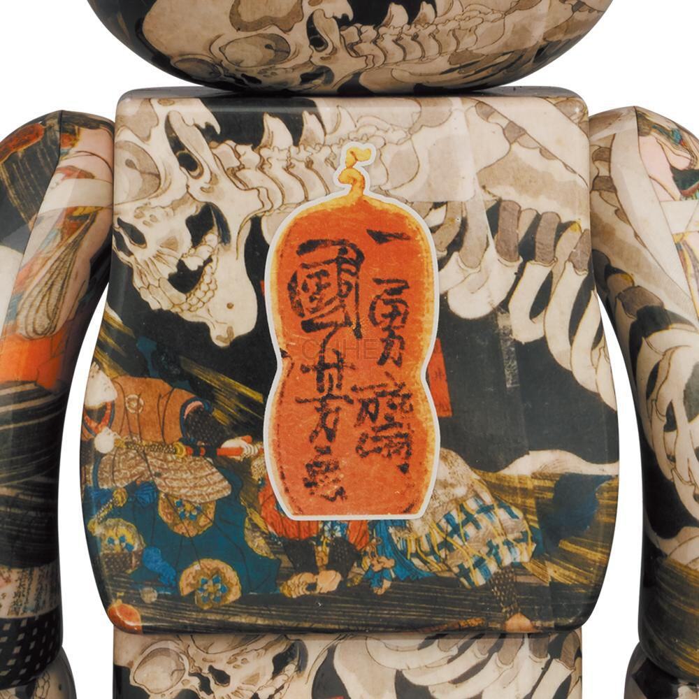 BEARBRICK 积木熊BE@RBRICK 歌川国芳“相马的口内浦” 100% & 400