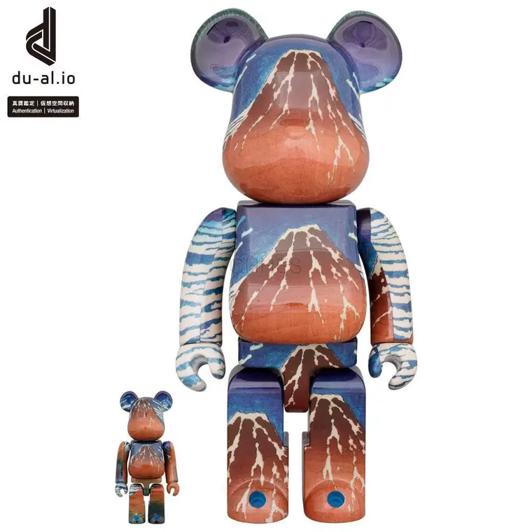 积木熊    BE@RBRICK 葛饰北斋「富士山三十六景：微风拂面。」100％ & 400％